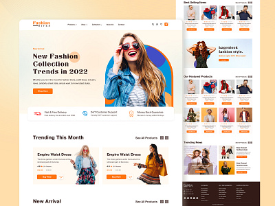 Fashion Wedsite Landing Page online store