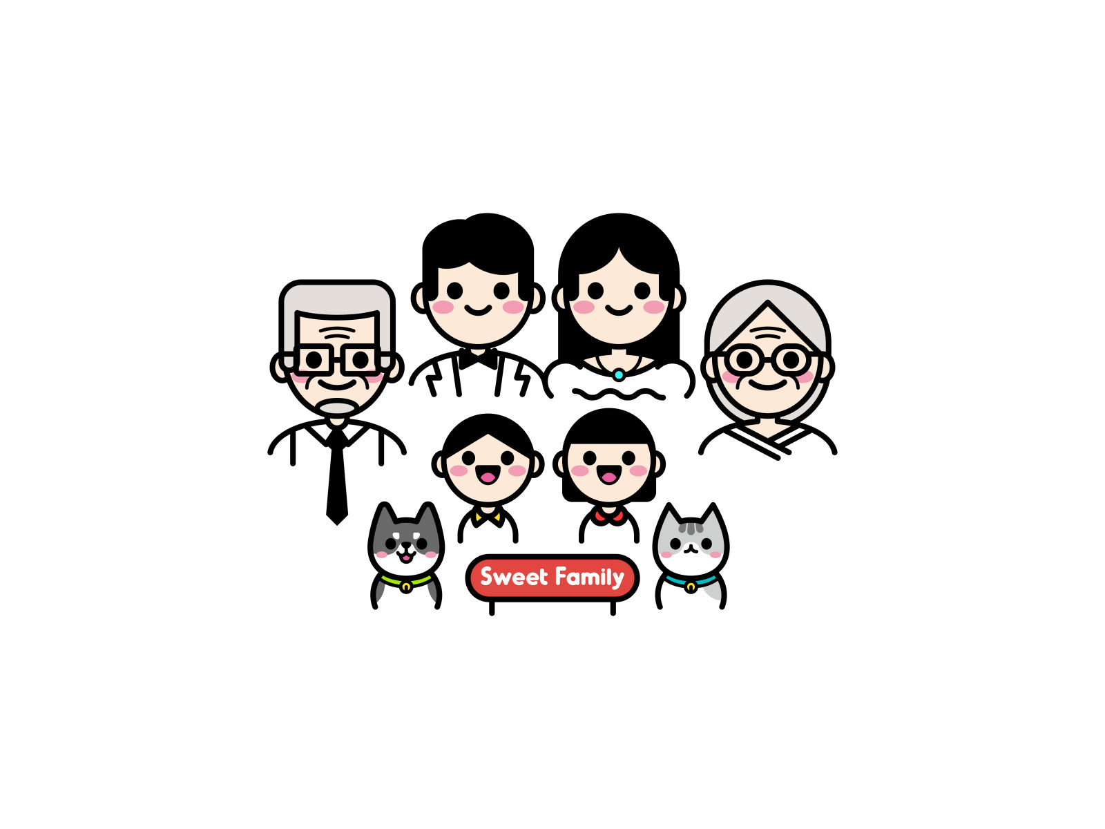 Sweet Family by Kyle Cheung on Dribbble