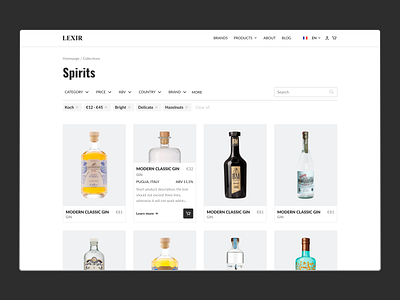Lexir — craft spirits online-store