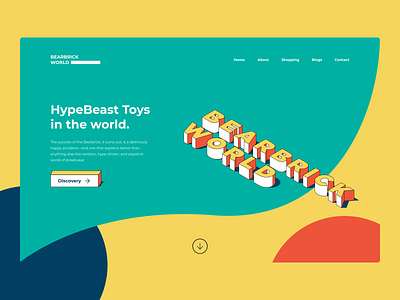 Bearbrick World design illustration minimal typography ui