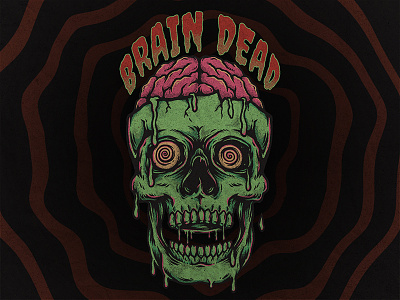 Brain Dead Skull apparel design artwork branding clothes clothing concept dark art dead design drawing horror illustration psychedelic shirtdesign skull tshirt vintage zombie