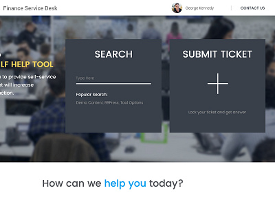 Ticket Tool create ticket landing page main page ticket tool tool