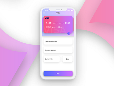 Daily Ui #002 credit dailyui debit gradients iphone method payment swipe ui x