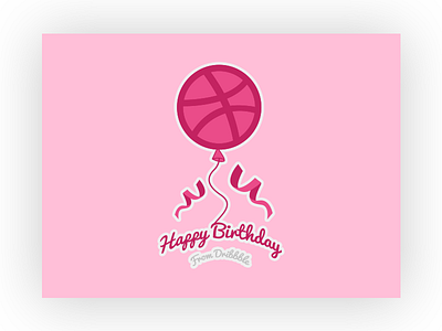 Happy Birthday From Dribbble (Playoff! Dribbble Sticker Pack)