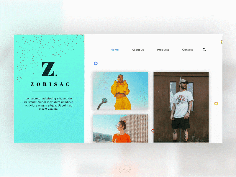 Zorisac Fashion Website concept design ecommerce fashion gradient icon landing page typography ui ux web