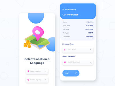 Smartfund android bank card banking design icon illustration insurance ios iphone isomatric location logo typography ui uiux ux vector wallet