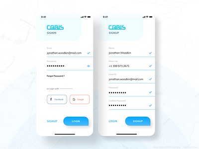 CABIS - TAXI SIGNUP android car concept design gradients icon ios iphone location login login screen navigation register signup taxi taxi app typography ui ux vector