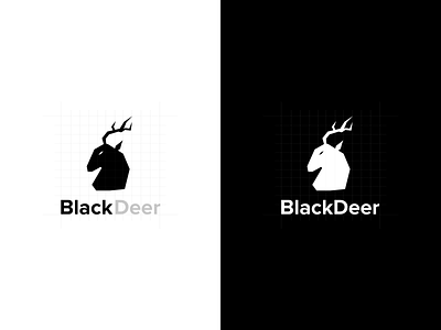 Blackdeer Logo black branding concept design flat icon illustration ios iphone logo logodesign ui ux vector web white