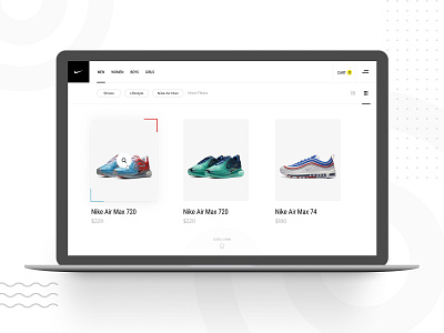 Nike e-commerce concept e comerce ui ux design