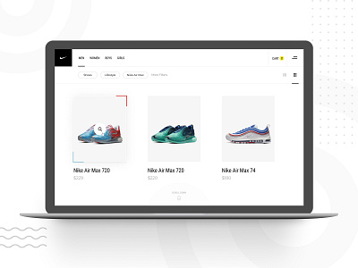 Nike e-commerce concept