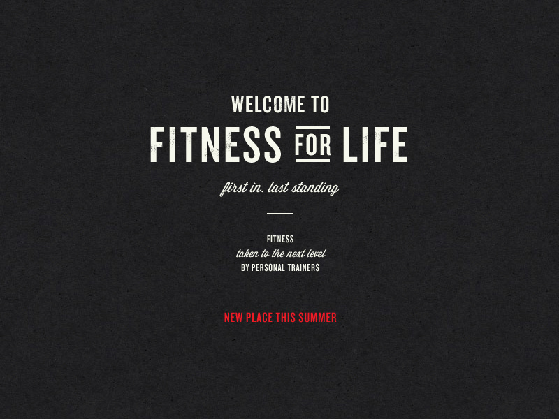 Fitness textsetup by Casper Elkjær Maul on Dribbble