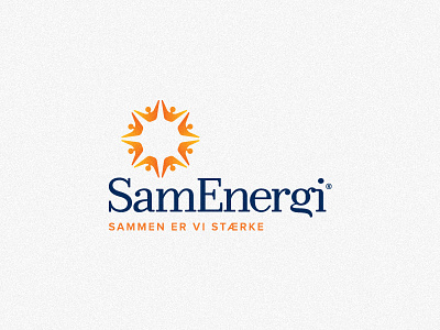 SamEnergi blue corporate identity logo payoff sun