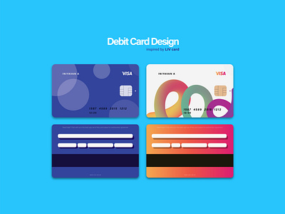 Debit Card branding design ui
