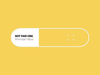 Primrose Yellow pantone simple skateboard vector yellow