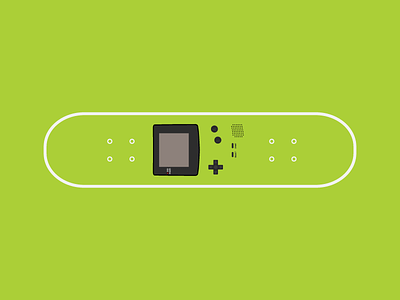Gameboy/Green clean gameboy nitendo simple skateboard vector