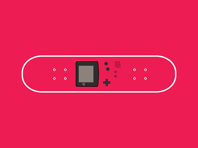 Gameboy/Pink clean gameboy nitendo simple skateboard vector