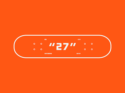 Industrial 27 badge clean colour icon simple skateboard vector