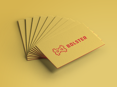 Bolster Business Card brand branding business card industrial lines logo thick