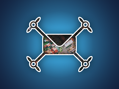 DroneMail aerialview conceptdesign drone dronelogo dronetech futuretech illustrate illustration logo logodesign mail