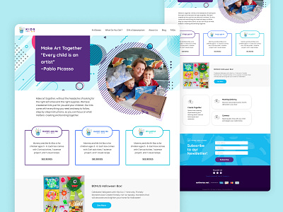 Kids Art Box design figma ui website