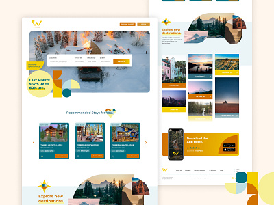 Whimstay Re-skin bauhaus figma travel ui design website