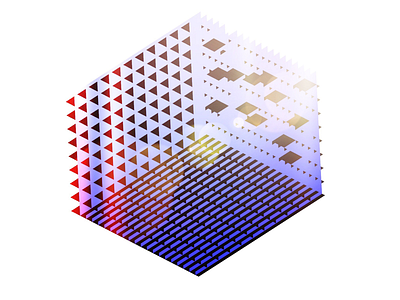 Cluster geometric gradient illustration lens flare pattern
