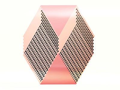 Pink shapes with pattern