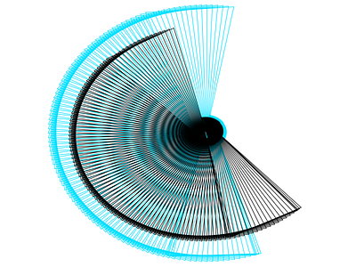 Fan geometric graphic overlap