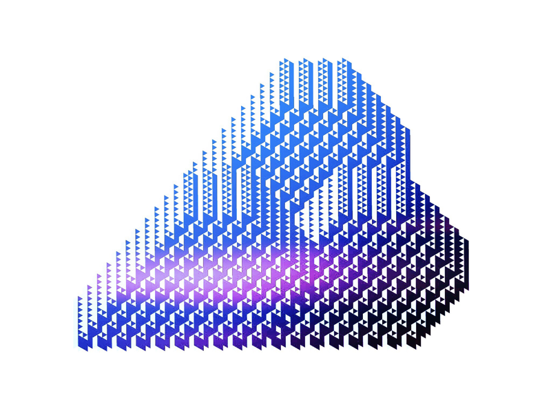 Cloud shape graphic extrusion pattern illustration cloud
