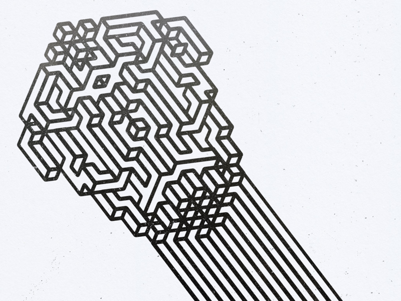Line drawing extrusion black and white line drawing graphic abstract geometric
