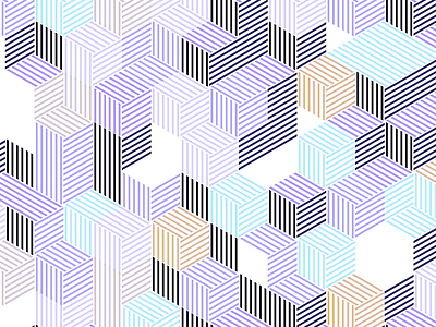 Random geometric pattern drawing geometric pattern