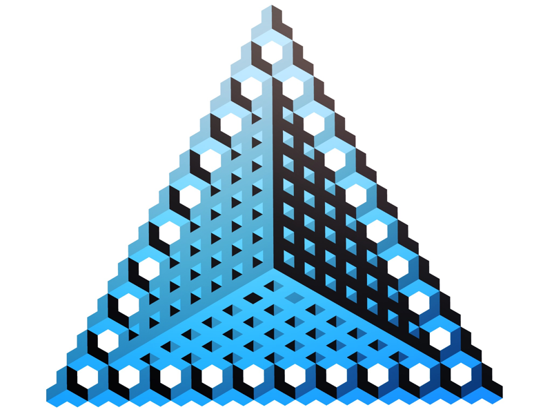 Triangle with border repeat pattern illustration geometric isometric