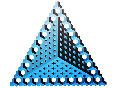 Triangle with border geometric illustration isometric pattern repeat
