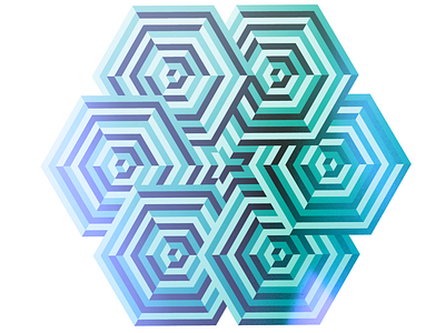 Overlapping hexagons