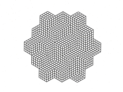 Grid patterned shape abstract black and white geometric illustration line drawing minimal pattern