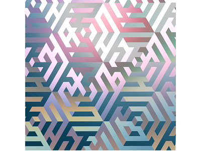 Pastel colours 3d abstract geometric gradients isometric pastel pattern