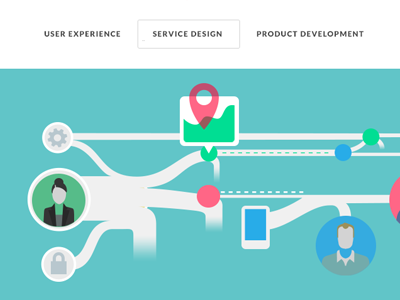 Cake service design icons
