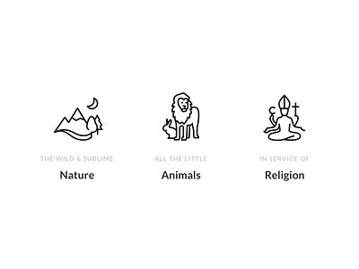 Trivium — Art History Themes animals art history icons minimal nature religion