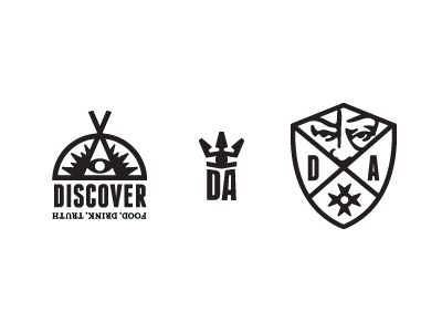 Devils Advocate - Marks branding bw crest icons masonic secrets