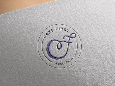 Cake First, A Deli Spot branding logo design