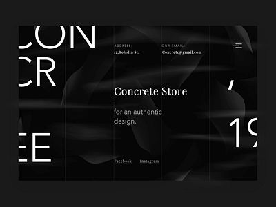 Concrete Store animation app blog branding ecommerce gallery interior logo minimalism portfolio product store textures the glyph typography ui ux web design website white
