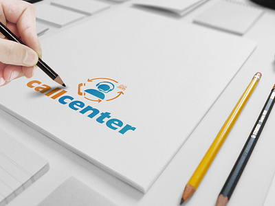 Call Center Logo branding creative design flat graphic logo logo design minimal vector
