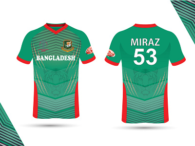 Bangladesh Cricket Jersey Design creative cricket cricket jersey design flat graphic jersey jersey design minimal