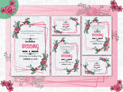 wedding card design creative design graphic illustration invitation card invitation design minimal vector wedding card wedding card design wedding cards