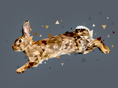 Rabbit animal illustration low poly lowpoly nature rabbit vector wildlife