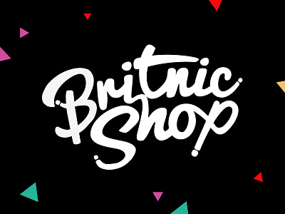 Britnicshop branding etsy font lettering logo typography