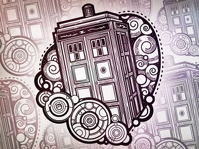 Tardis doctor who doctorwho gallifrey line art police box scifi tardis