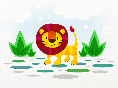Little Lion childrens colourful cute illustration kids lion nursery