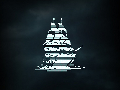 Ghostship boat branding brandmark folklore ghost ghostship illustration lines logo paranormal phantom pirates ship spooky vector