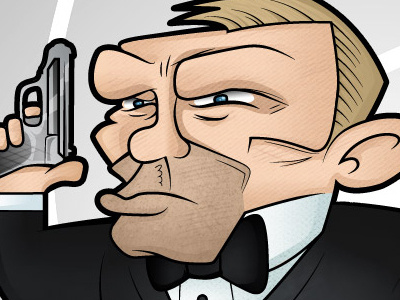 The name's Bond 007 caricature cartoon illustration james bond nicola guest skyfall